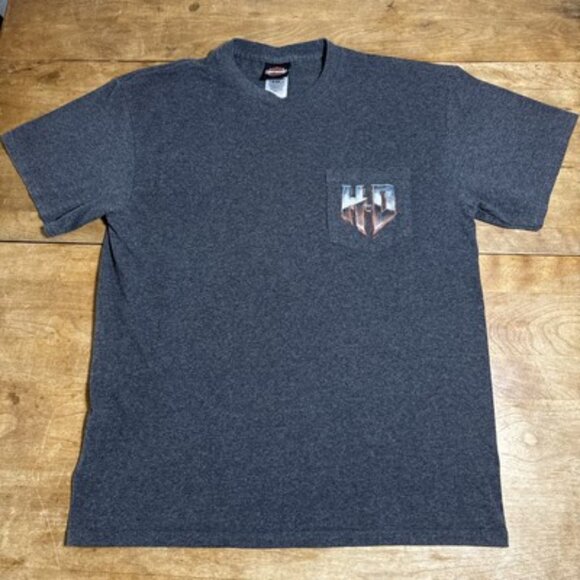 VTG Harley Davidson T-Shirt Size Large Horny Toad Fort Hood Texas - Picture 2 of 14